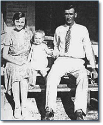 Boyce and Otho Shackelford with their daughter, Wilma Lane, who died at the age of  eight.