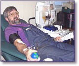 Jamie Waganer gives blood at Lifeshare Blood Centers blood drive. The blood drive was held at Homer Memorial Hospital, Thursday, January 10.