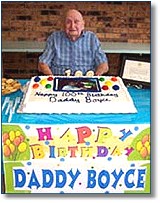 'DADDY BOYCE' SHACKELFORD celebrated his 100th birthday on Monday, September 11, 2006.
